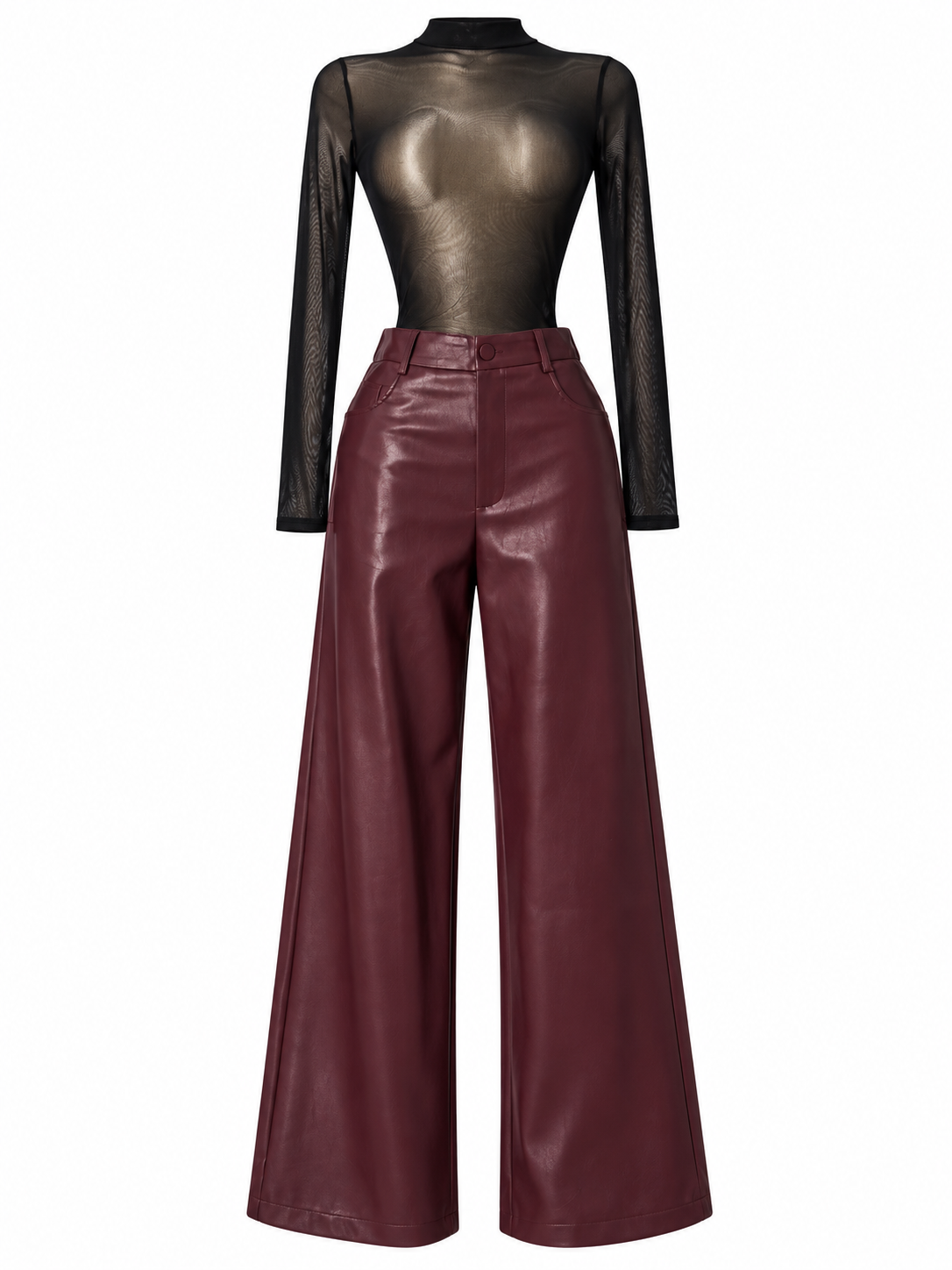 Pantalon vinipiel burgundy
