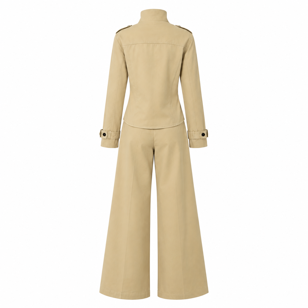 Conjunto beige gabardina