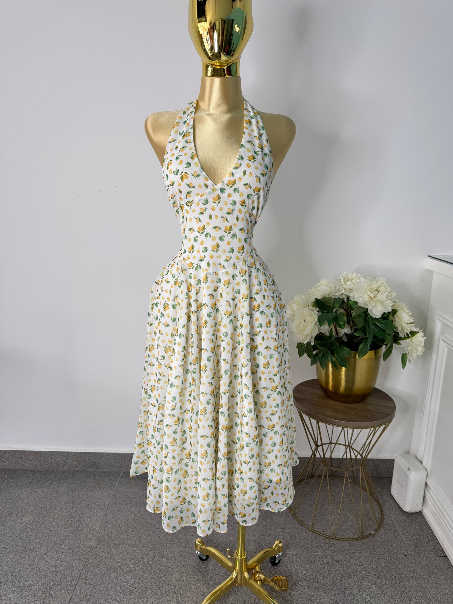 vestido midi limones