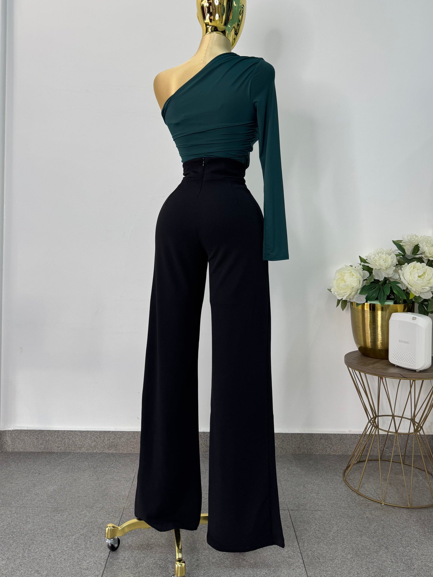 Pantalon corte palazo negro