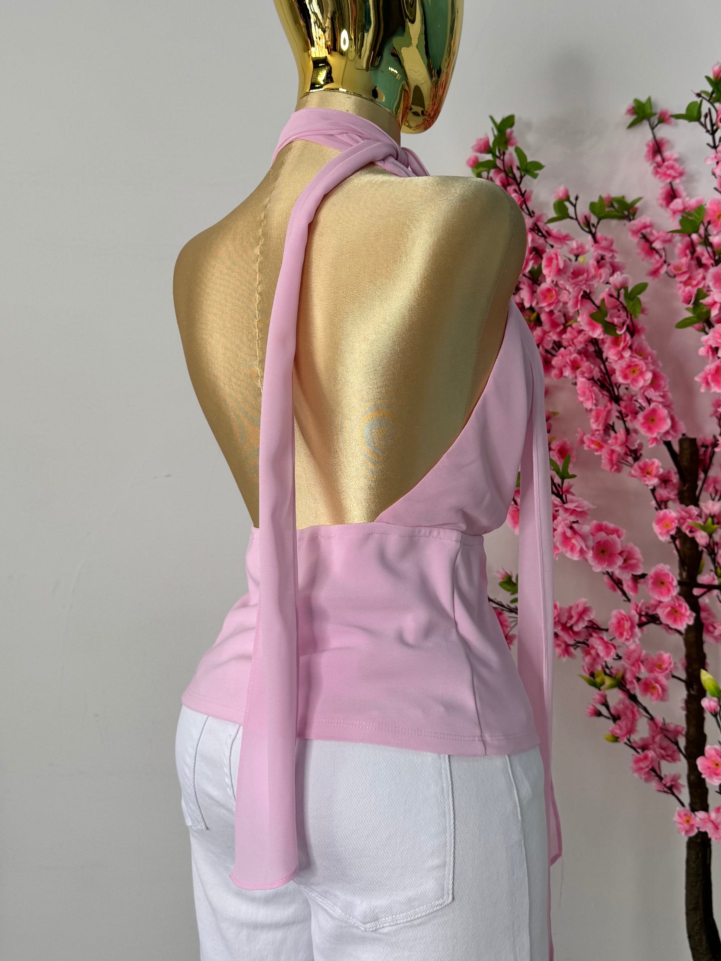 Top rosa halter