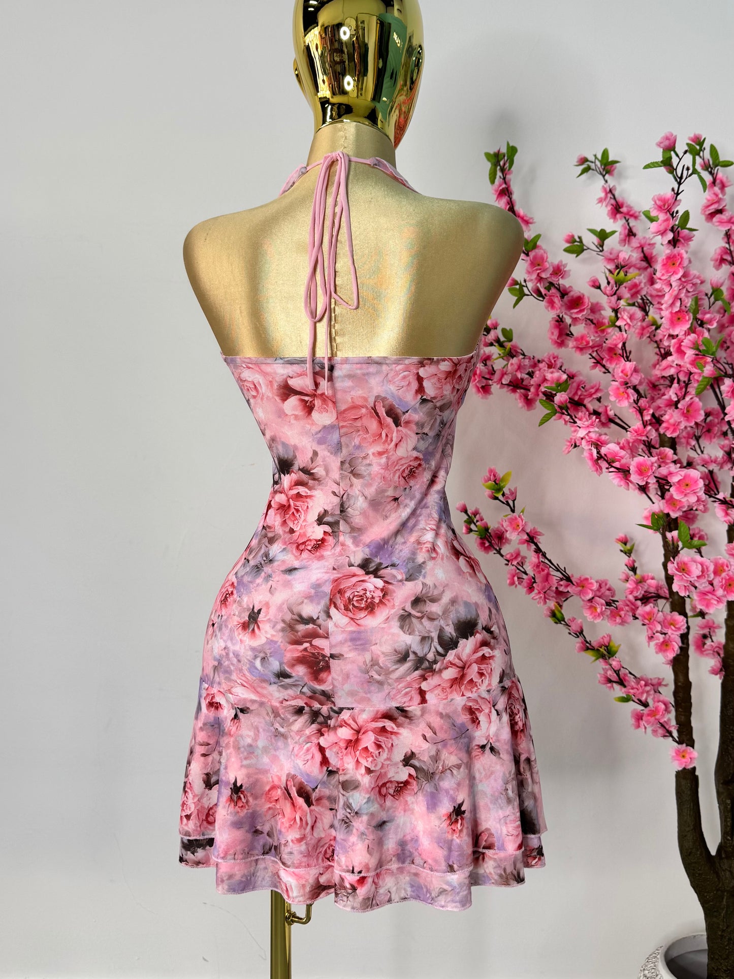 Vestido corto rosita floreado