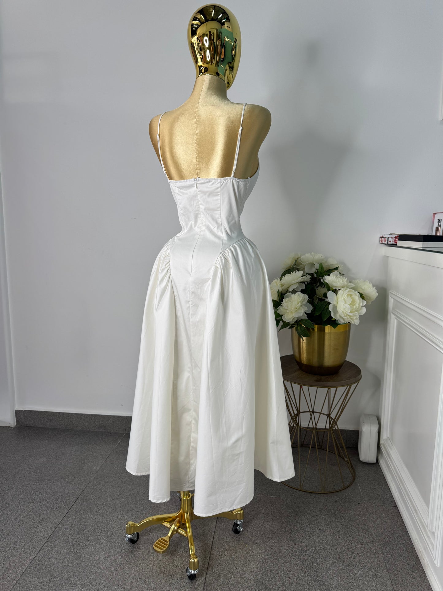Vestido midi blanco