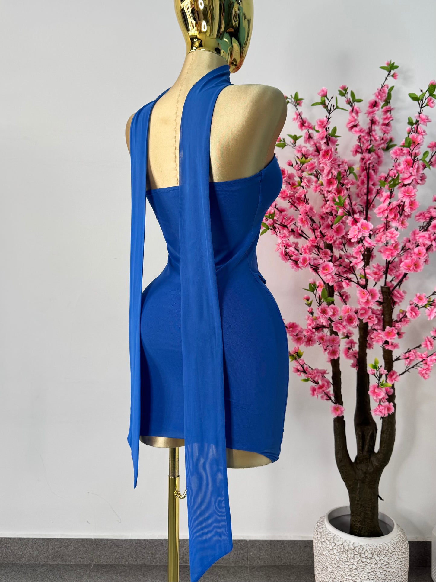Vestido corto azul