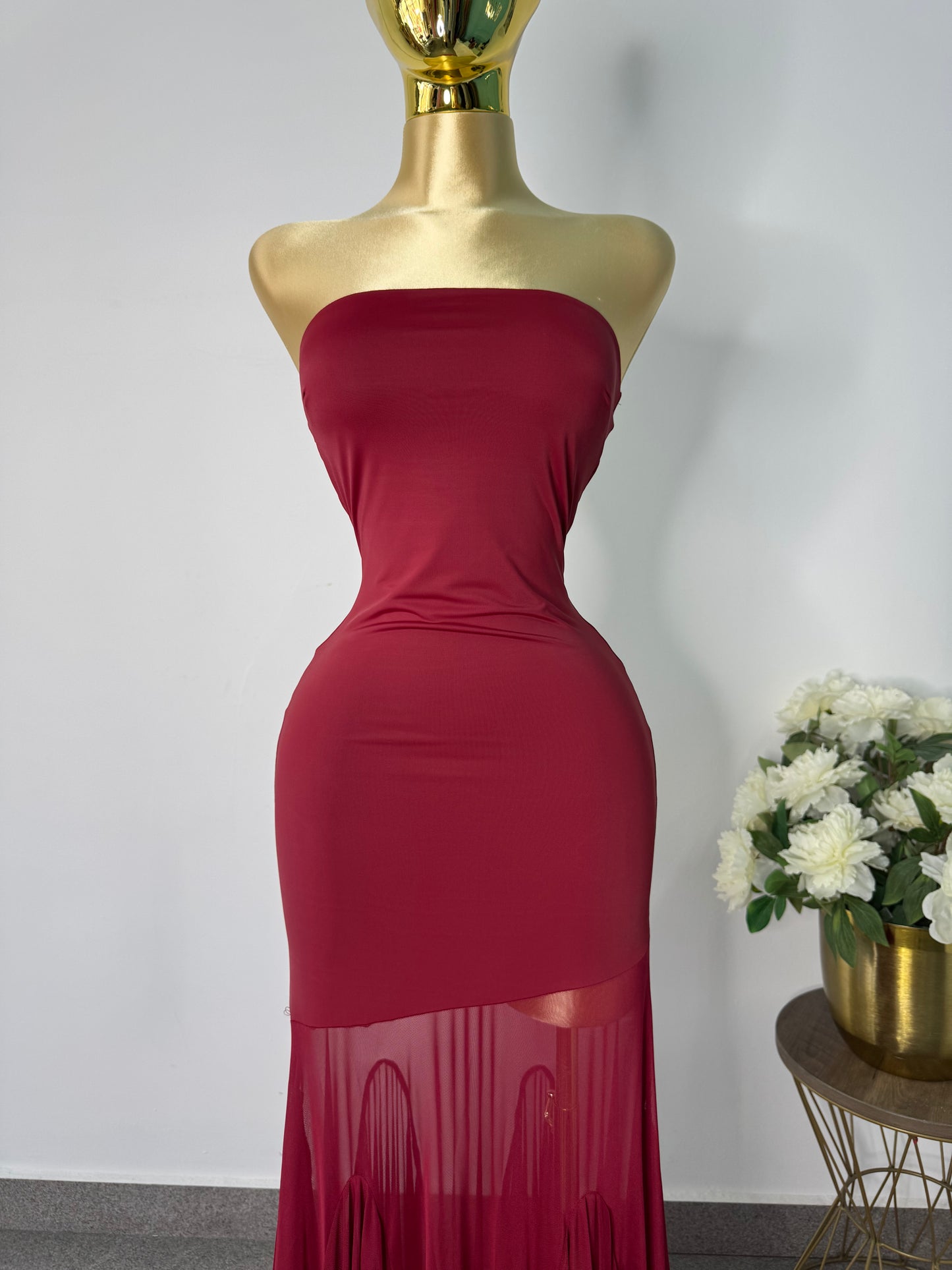 Vestido tinto licra