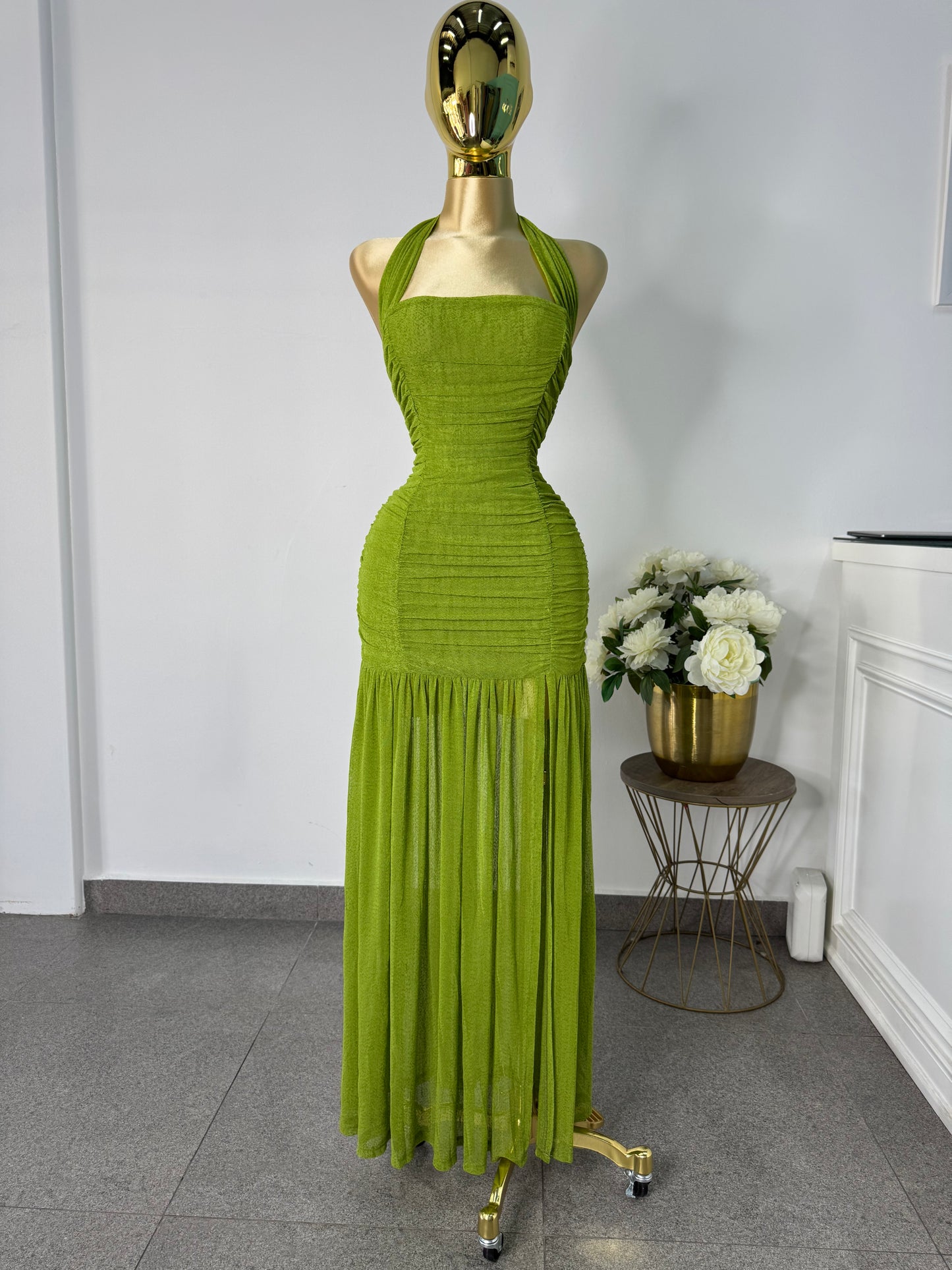 Vestido verde mesh