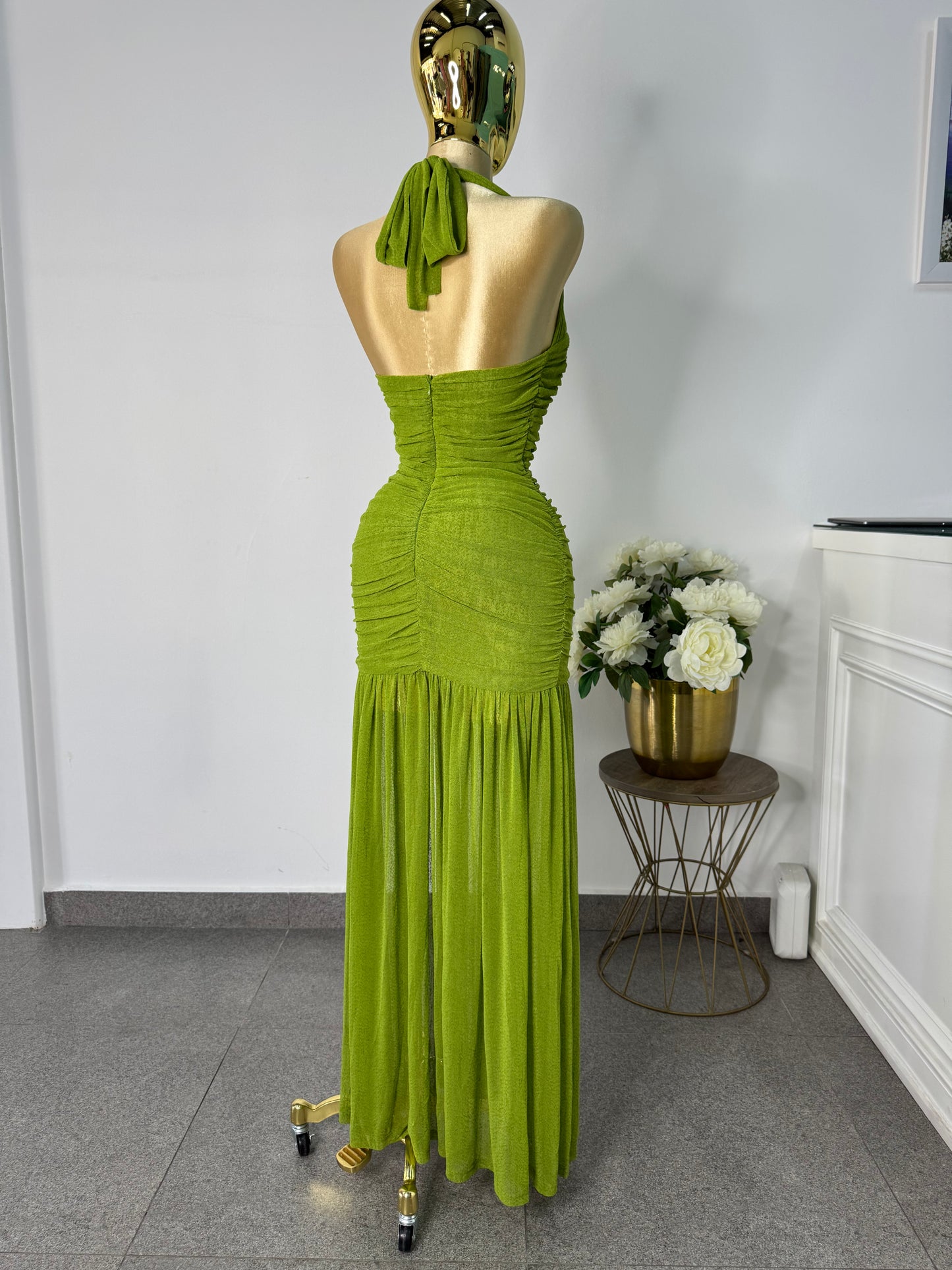 Vestido verde mesh