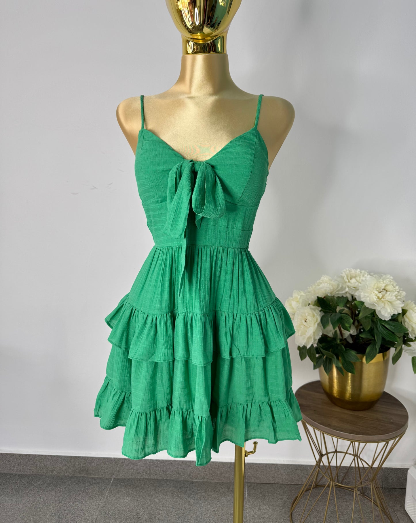 Vestido corto verde