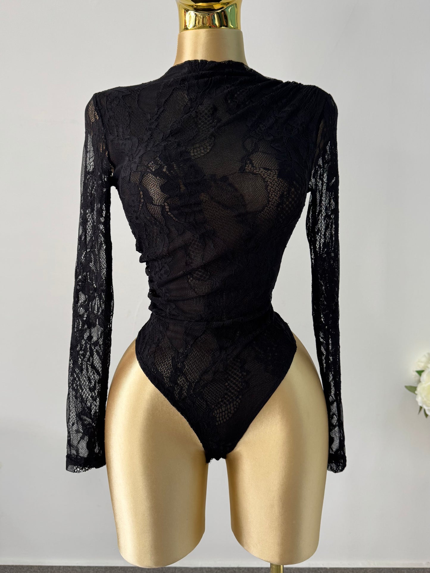 Body encaje negro