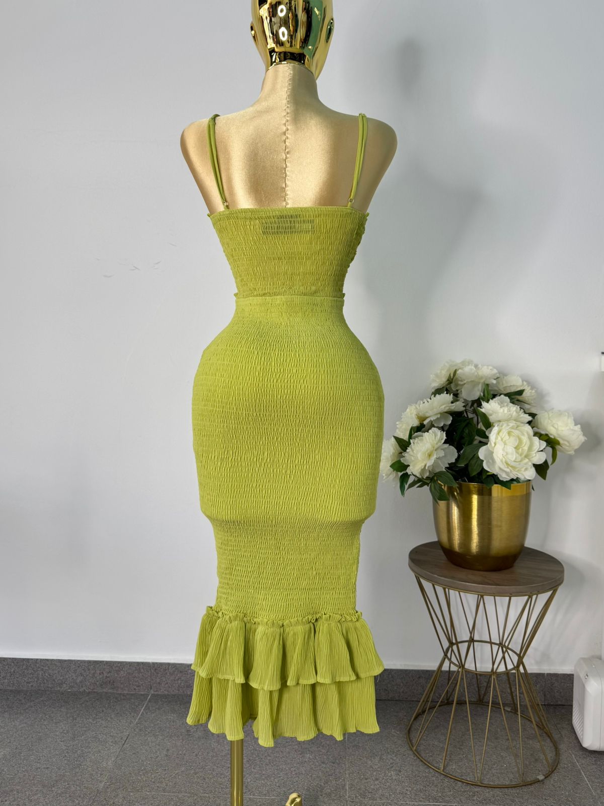 Vestido verde lima