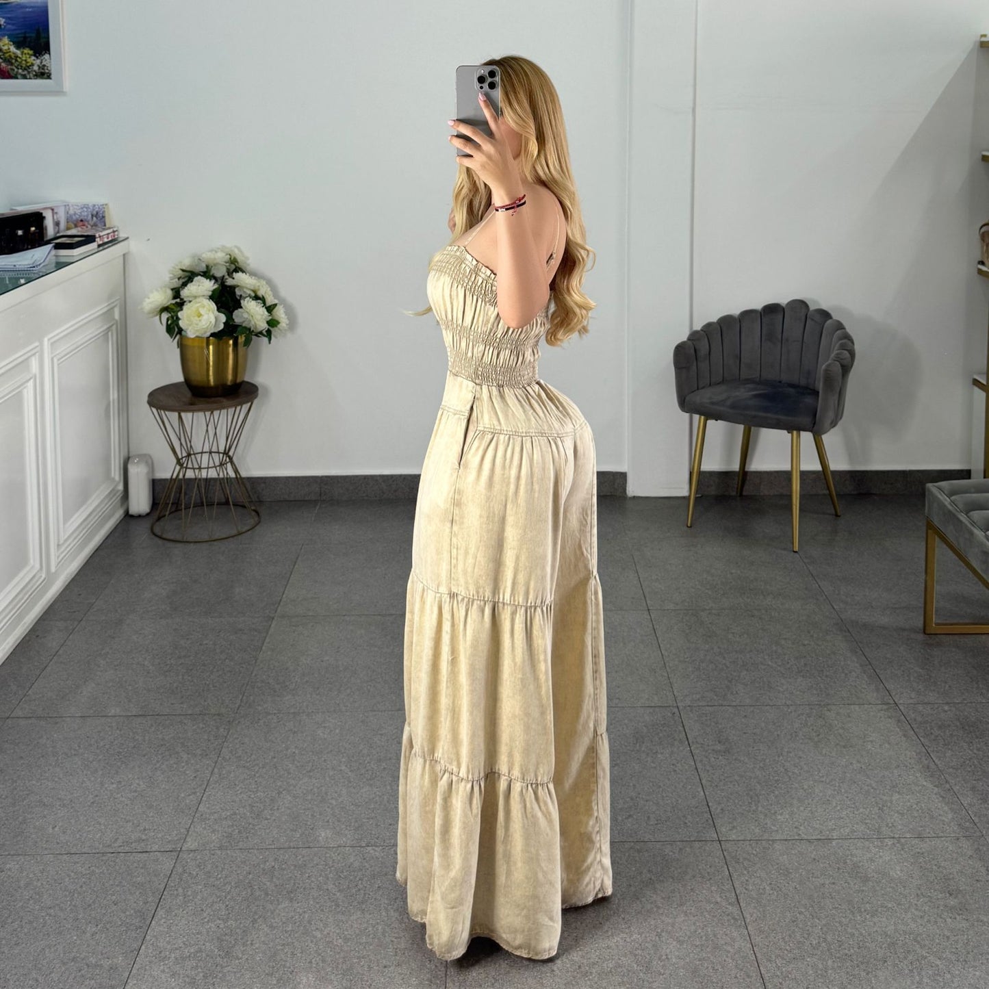 Jumpsuit mezclilla deslavada