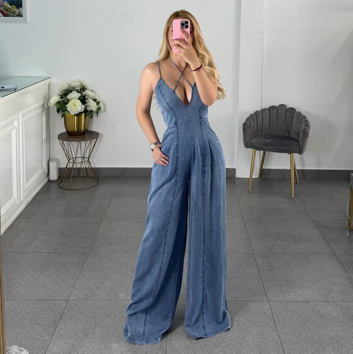 Jumpsuit tipo mezclilla