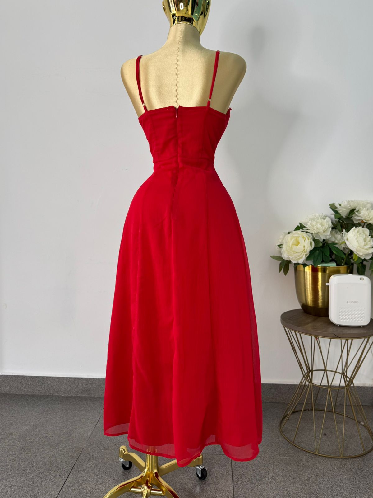 Vestido midi rojo