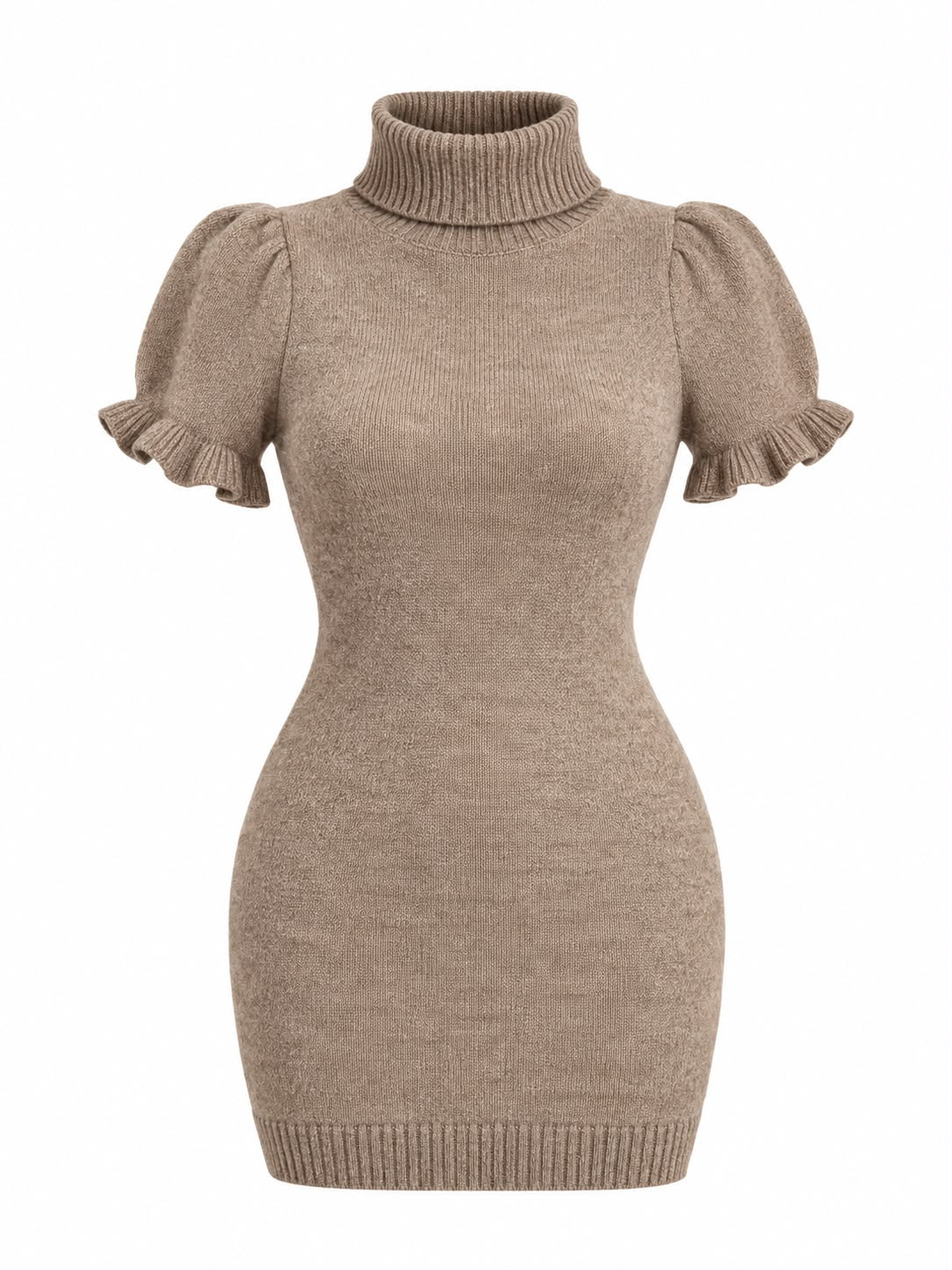 Vestido sweater beige