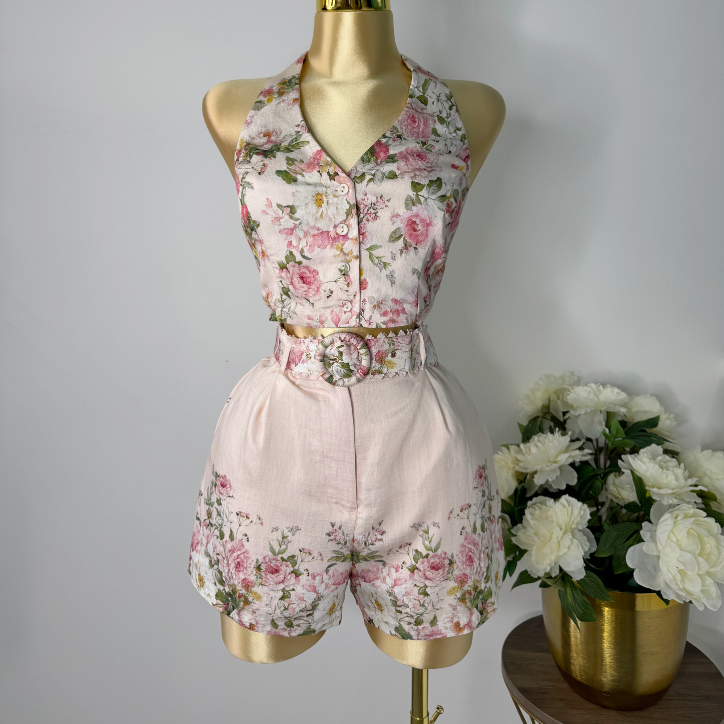 Set rosa floral
