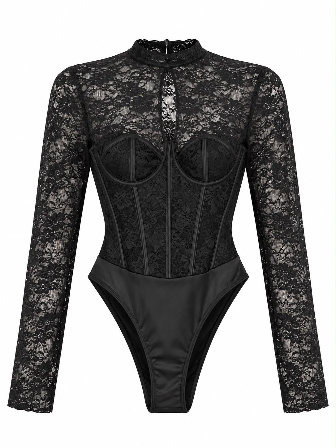 Body negro encaje