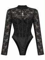 Body negro encaje