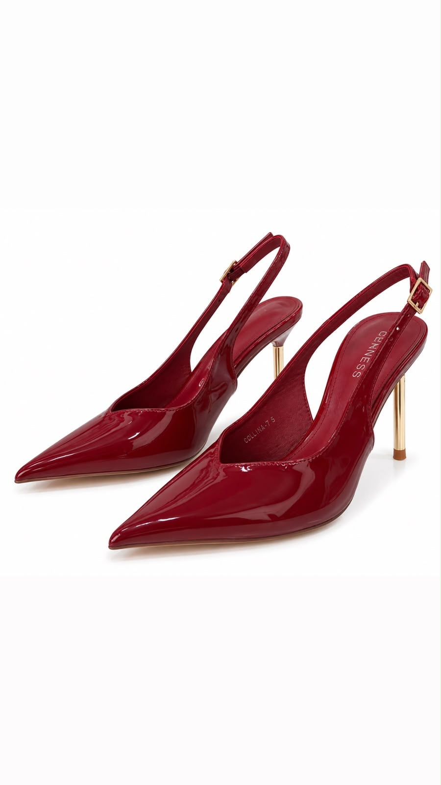 zapatillas burgundy charol detalle dorado