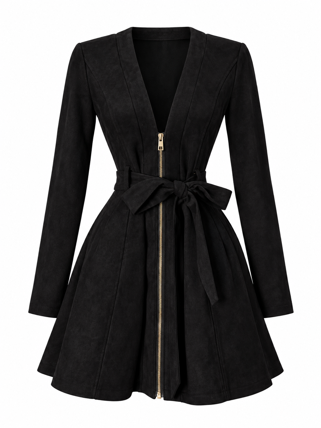 Vestido gabardina negro