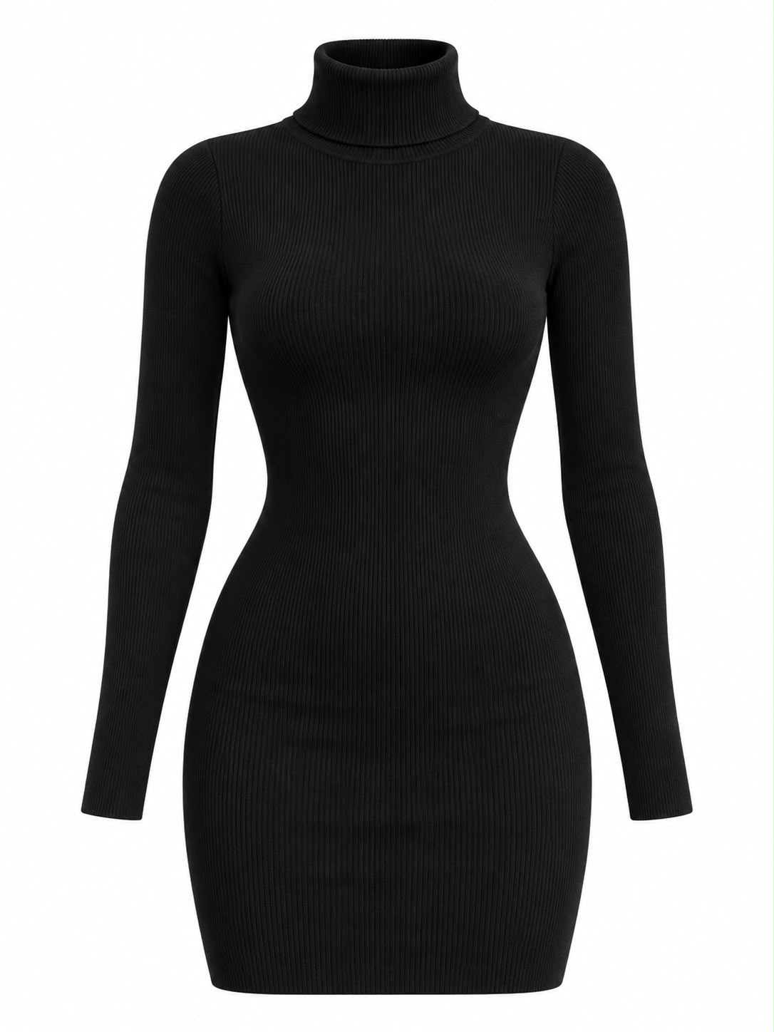 Vestido sweater corto negro