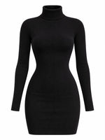 Vestido sweater corto negro