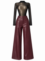Pantalon vinipiel burgundy