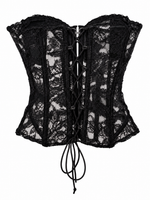 Top negro encaje strapless