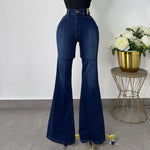 Jeans vibrant corte campana oscuro