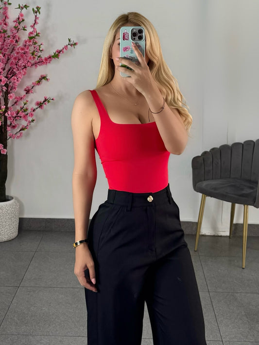 Body rojo sin costuras