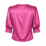 Blusa satin magenta