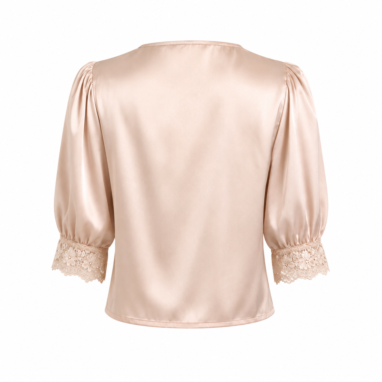 Blusa satin nude