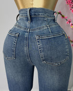 Vibrants jeans campana deslavado