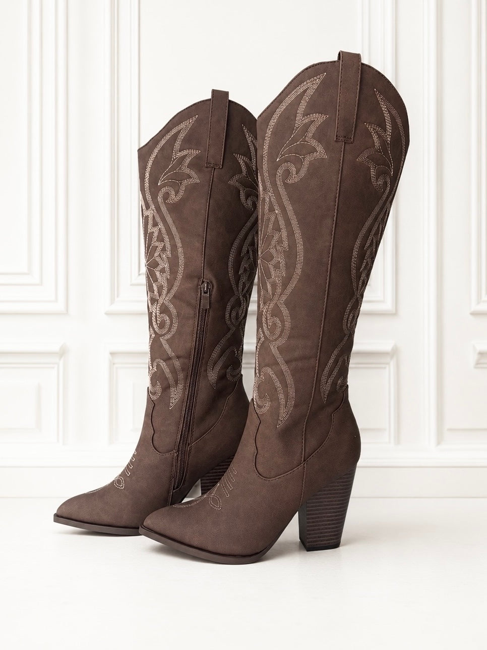 Botas vaqueras cafe