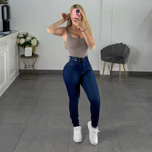 Vibrant skinny oscuro sin pinzas
