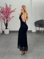 Vestido mesh negro