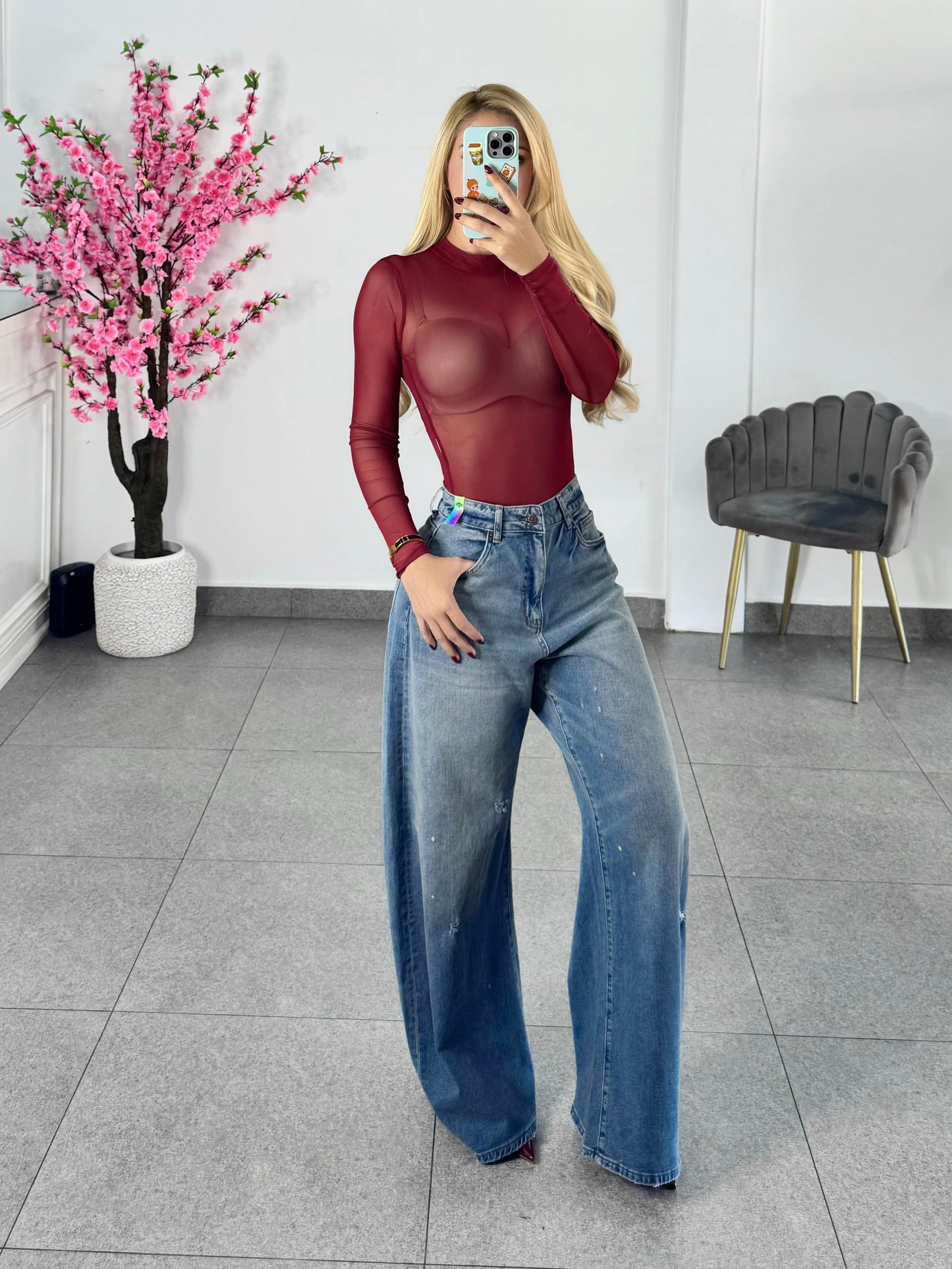 Vibrant oversize claro deslavado