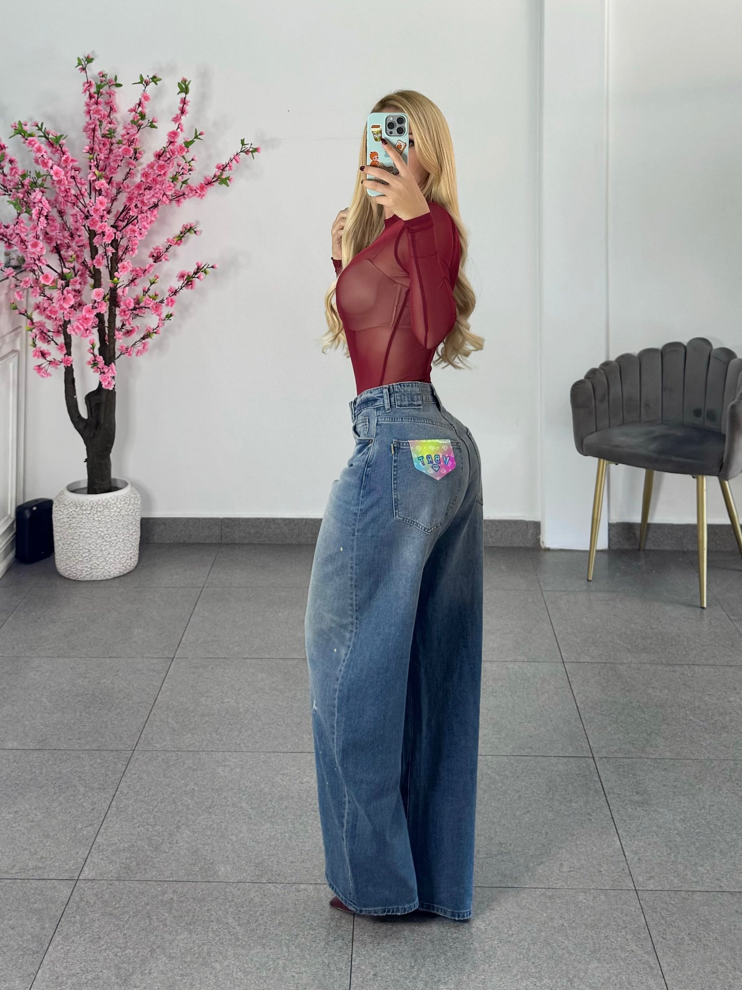 Vibrant oversize claro deslavado