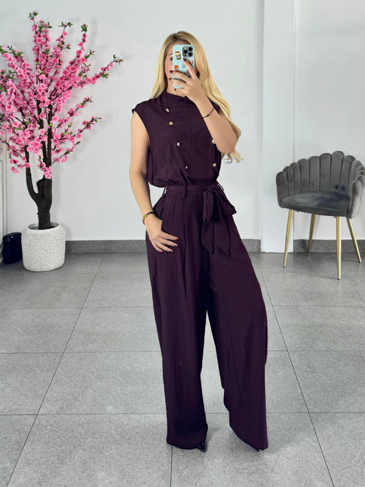 Jumpsuit Napoleon burgundy