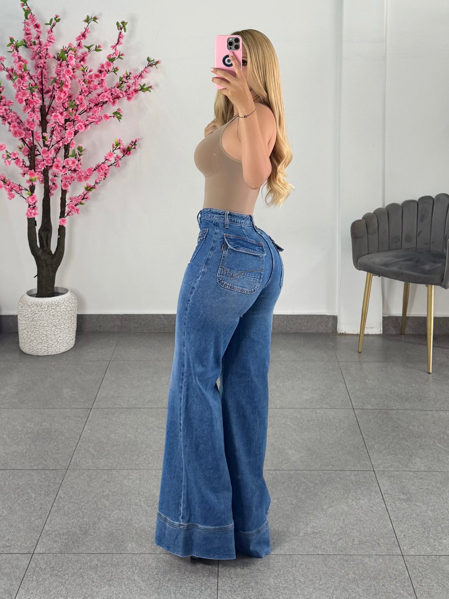 Vibrant corte recto dobles tono claro