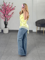 Blusa satin amarillo