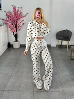 Set polka dots ivory