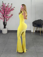 Palazo amarillo licra