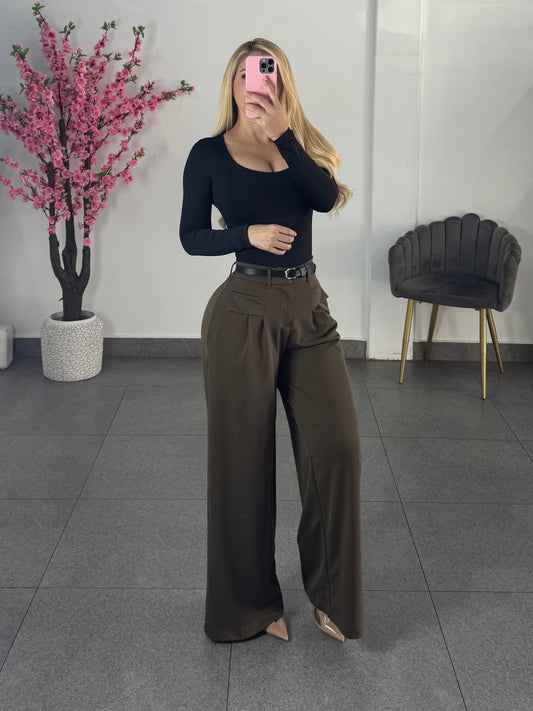 Pantalon vestir verde olivo