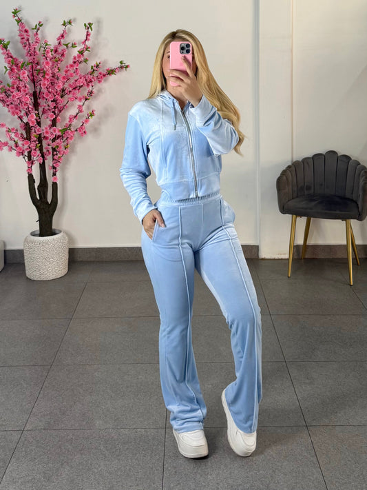 Pans azul cielo gamuza