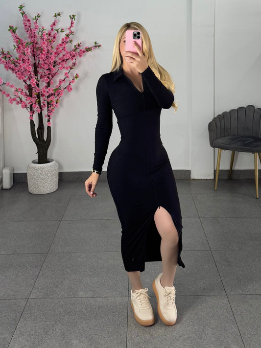 Vestido negro algodon