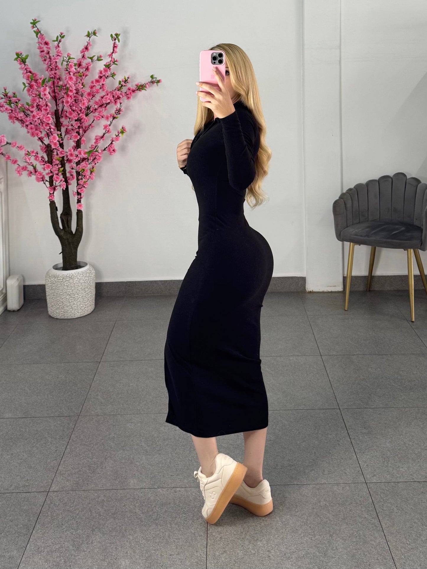 Vestido negro algodon