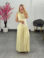 Vestido amarillo punto