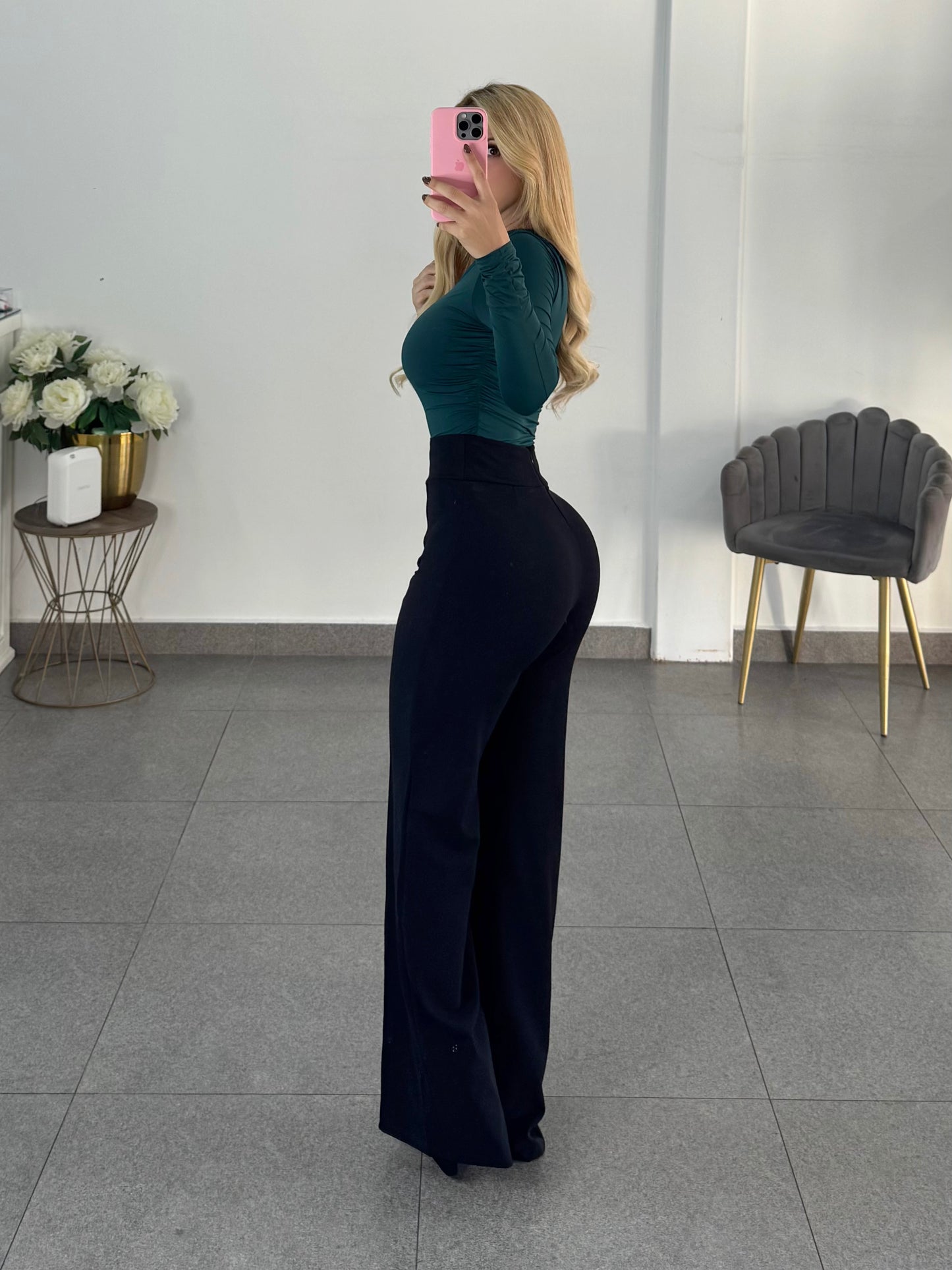 Pantalon corte palazo negro