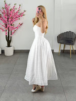 Vestido midi blanco