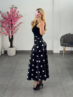 Falda negra polka